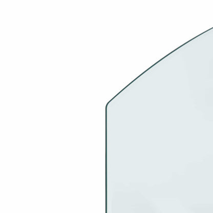 Fireplace Glass Plate Transparent 80 x 50 cm Glass