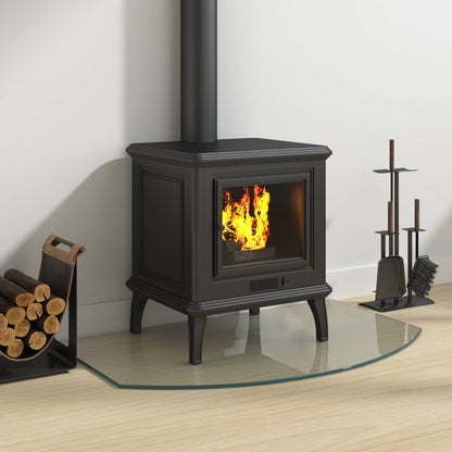 Fireplace Glass Plate Transparent 80 x 50 cm Glass