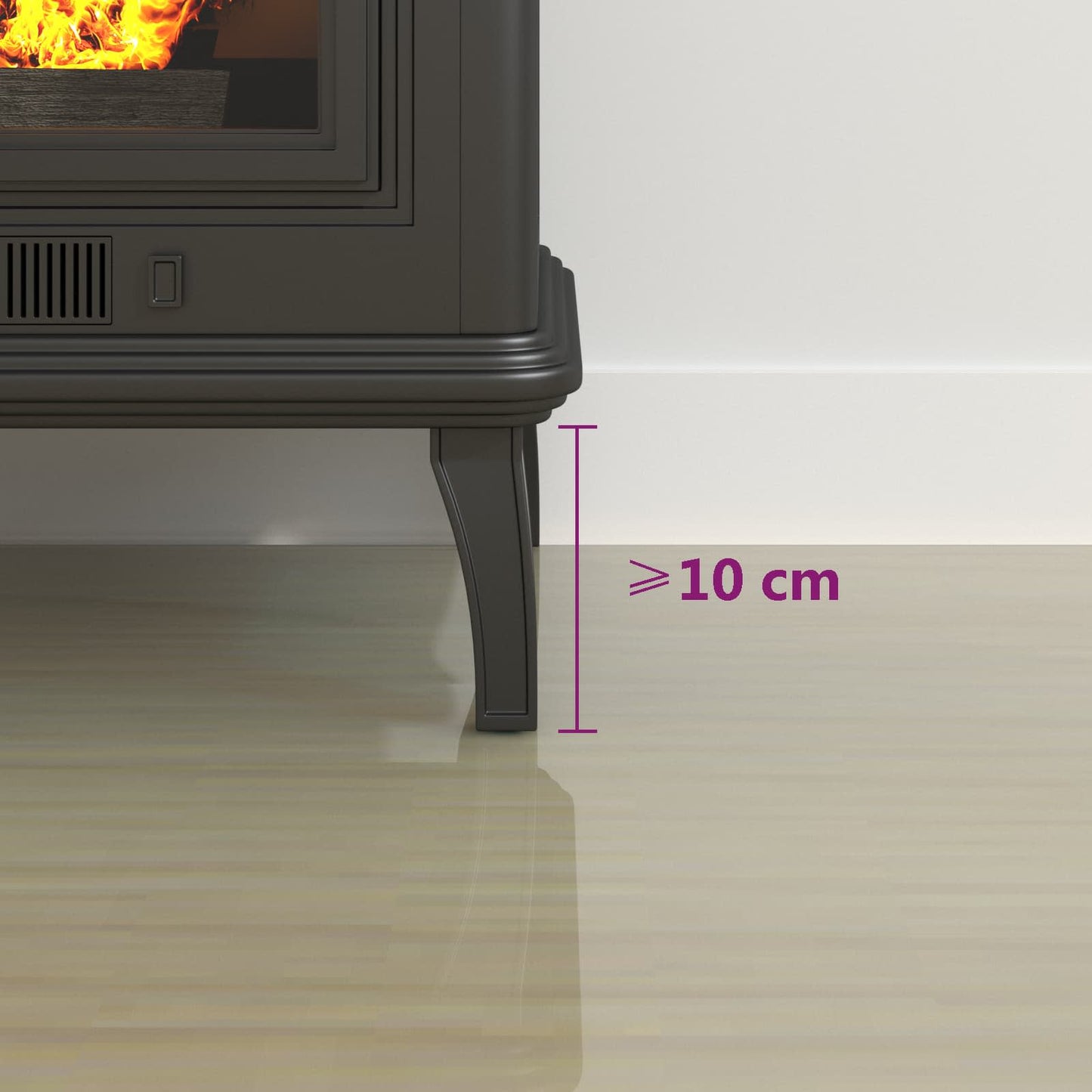 Fireplace Glass Plate Transparent 80 x 50 cm Glass