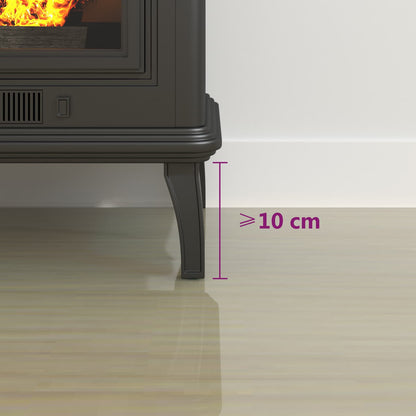 Fireplace Glass Plate Transparent 80 x 50 cm Glass