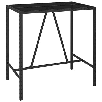 Garden Bar Set | Black | Poly Rattan | 5 Piece |  Durable
