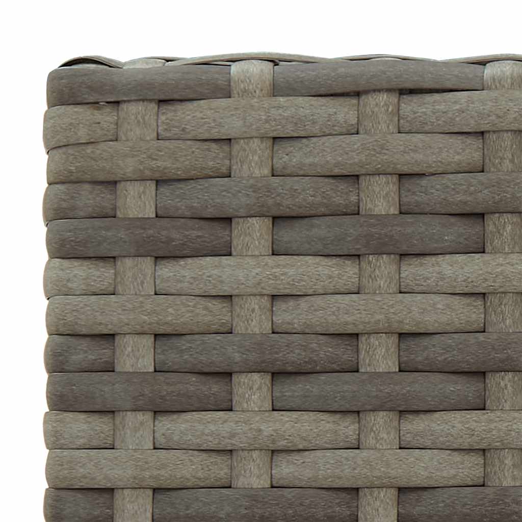 5 Piece Garden Bar Set Grey Poly Rattan
