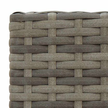 9 Piece Garden Bar Set Grey Poly Rattan