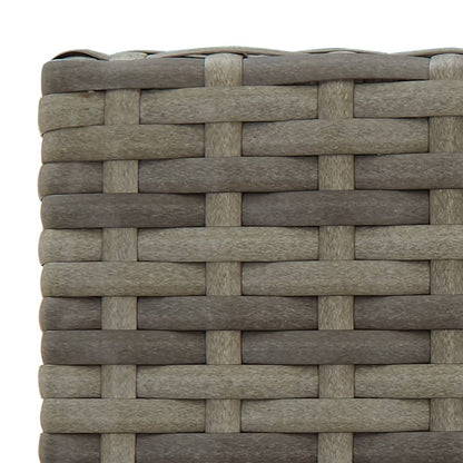 Garden Bar Set | Grey | PE Rattan, Powder-Coated Steel, Tempered Glass