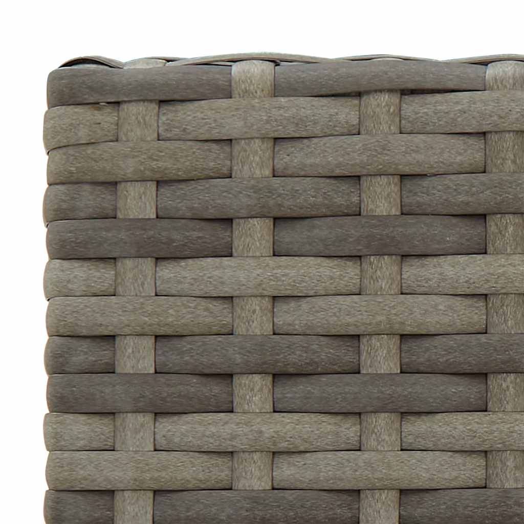 Garden Bar Set | Grey | PE Rattan, Powder-Coated Steel, Tempered Glass