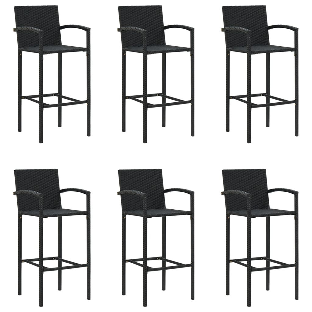Garden Bar Set | Black | PE rattan | One Size | Ergonomic | Bar Table Set