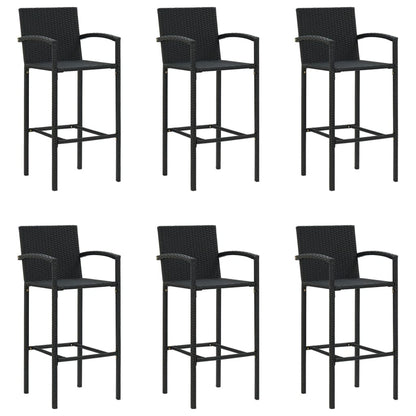 Garden Bar Set | Black | PE rattan | One Size | Ergonomic | Bar Table Set