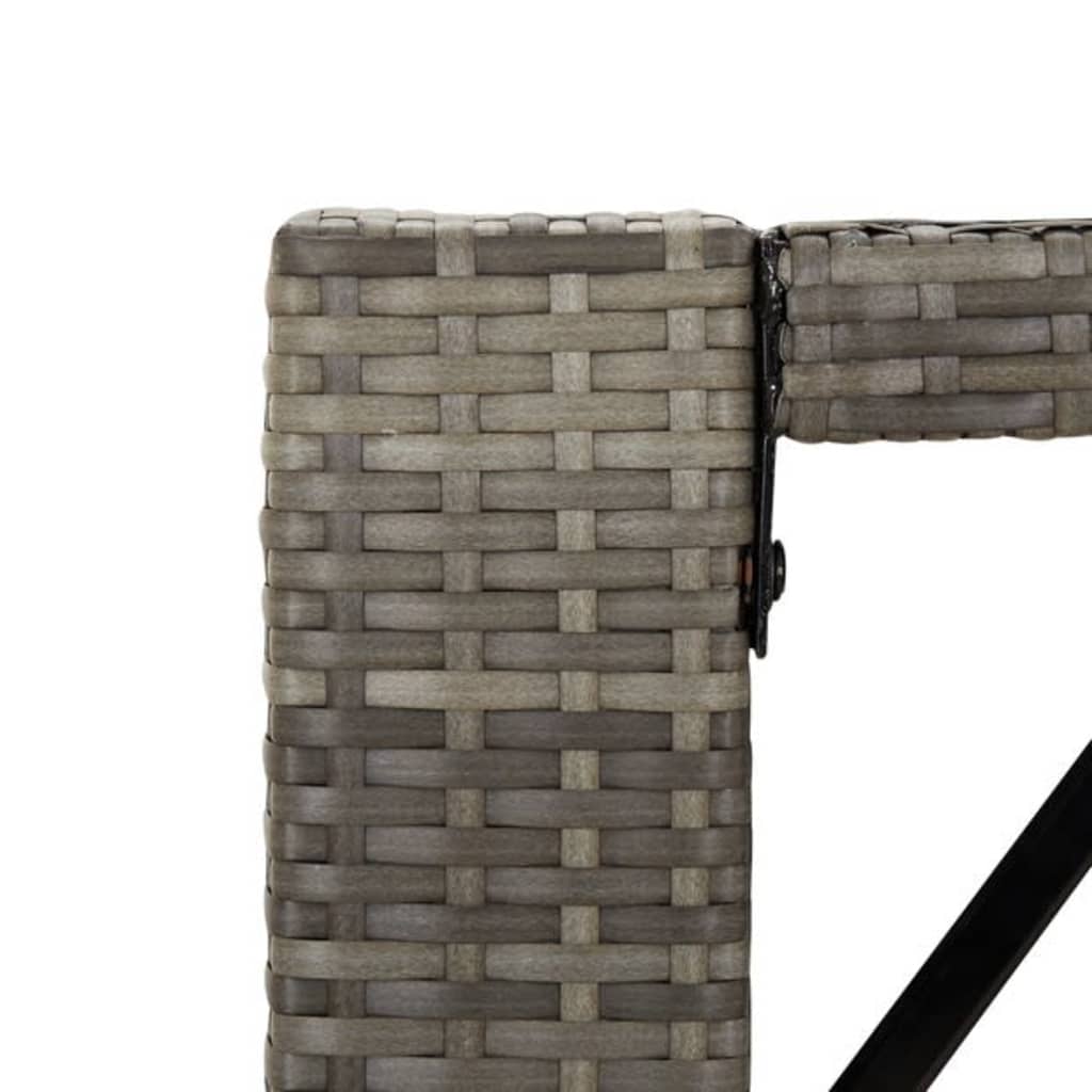 Garden Bar Set | Grey | Poly Rattan | Large |  Footrest  | Bar Table Set