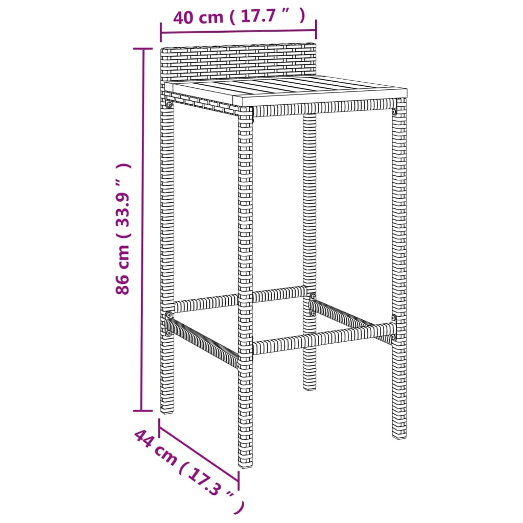 Garden Bar Set | Grey