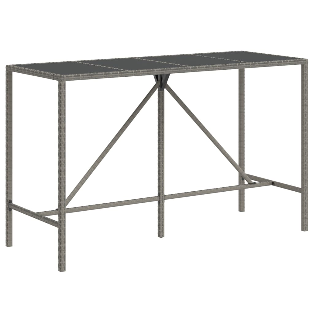 Garden Bar Set | Grey | PE rattan | Large | Garden Bar Set | Rectangular