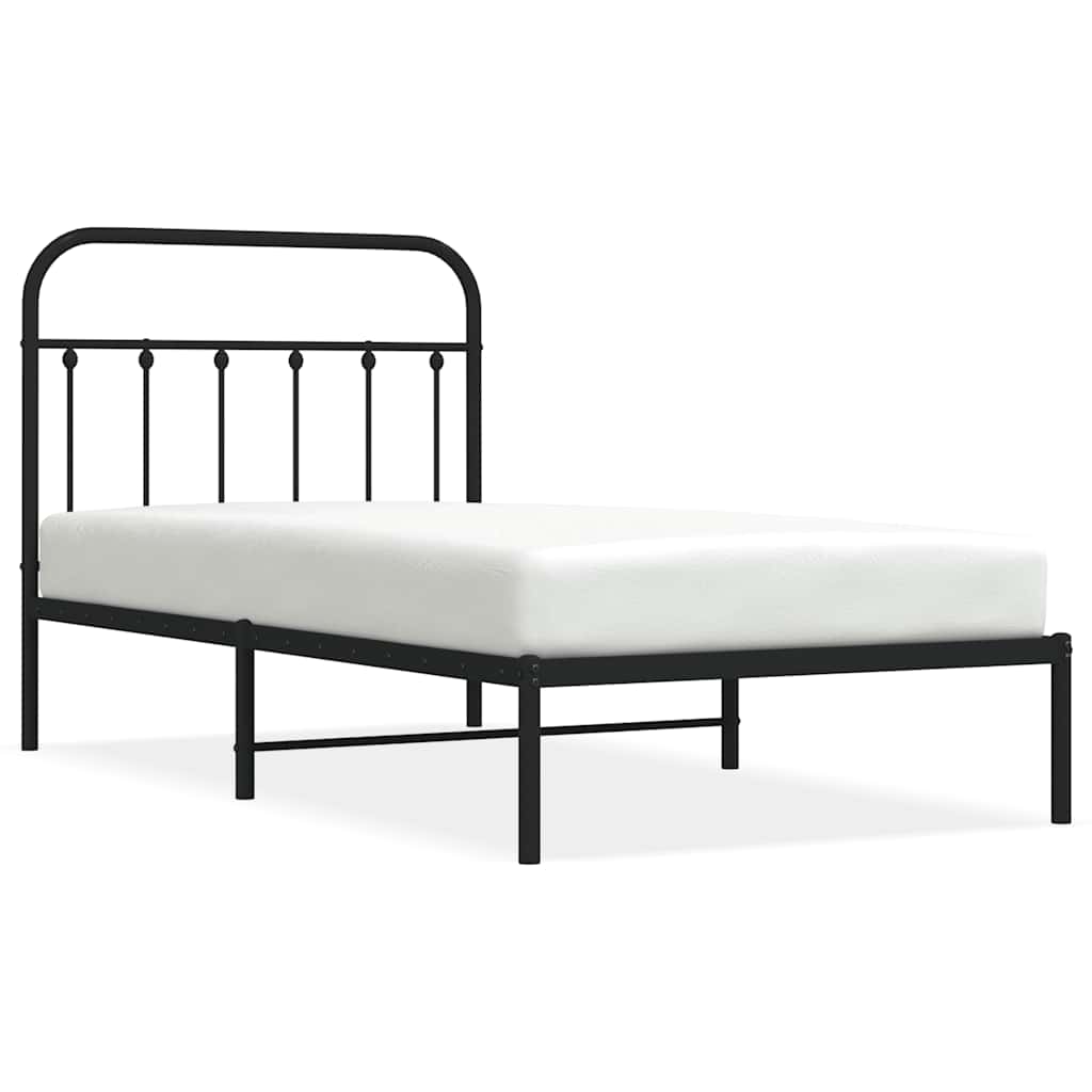 Bed Frame | Black | Powder-Coated Steel | Single | Bed Frame