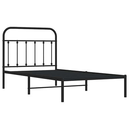 Bed Frame | Black | Powder-Coated Steel | Single | Bed Frame