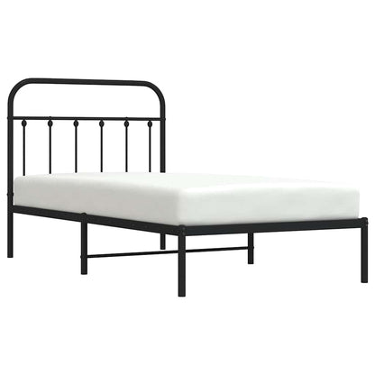 Bed Frame | Black | Powder-Coated Steel | Single | Bed Frame