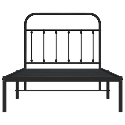 Bed Frame | Black | Powder-Coated Steel | Single | Bed Frame