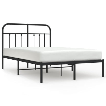 Bed Frame | Black | Powder-Coated Steel | 120x200 cm | Bed Frame