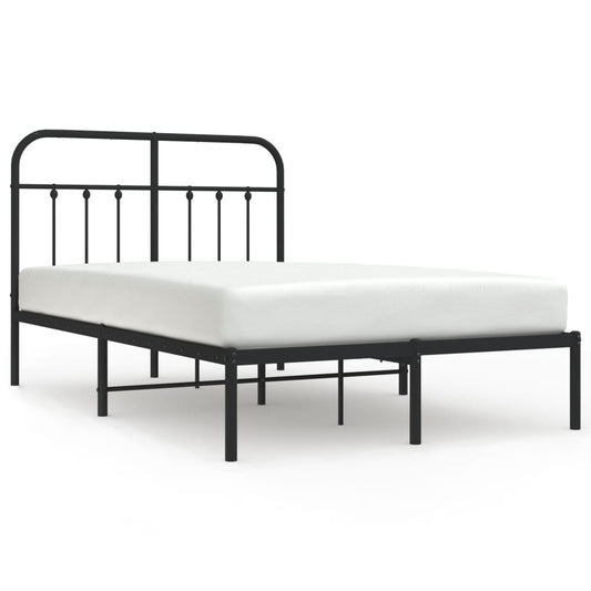 Bed Frame | Black | Powder-Coated Steel | 120x200 cm | Bed Frame