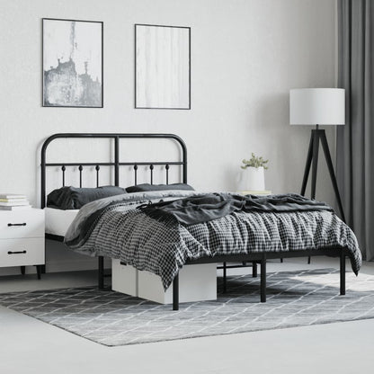 Bed Frame | Black | Powder-Coated Steel | 120x200 cm | Bed Frame