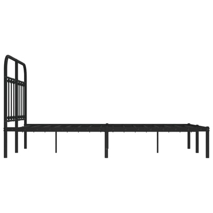 Bed Frame | Black | Powder-Coated Steel | 120x200 cm | Bed Frame