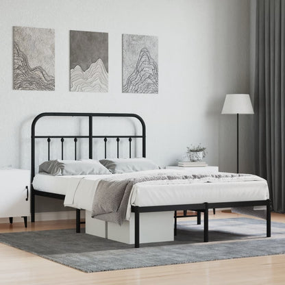 Bed Frame | Black | Powder-Coated Steel | 120x200 cm | Bed Frame
