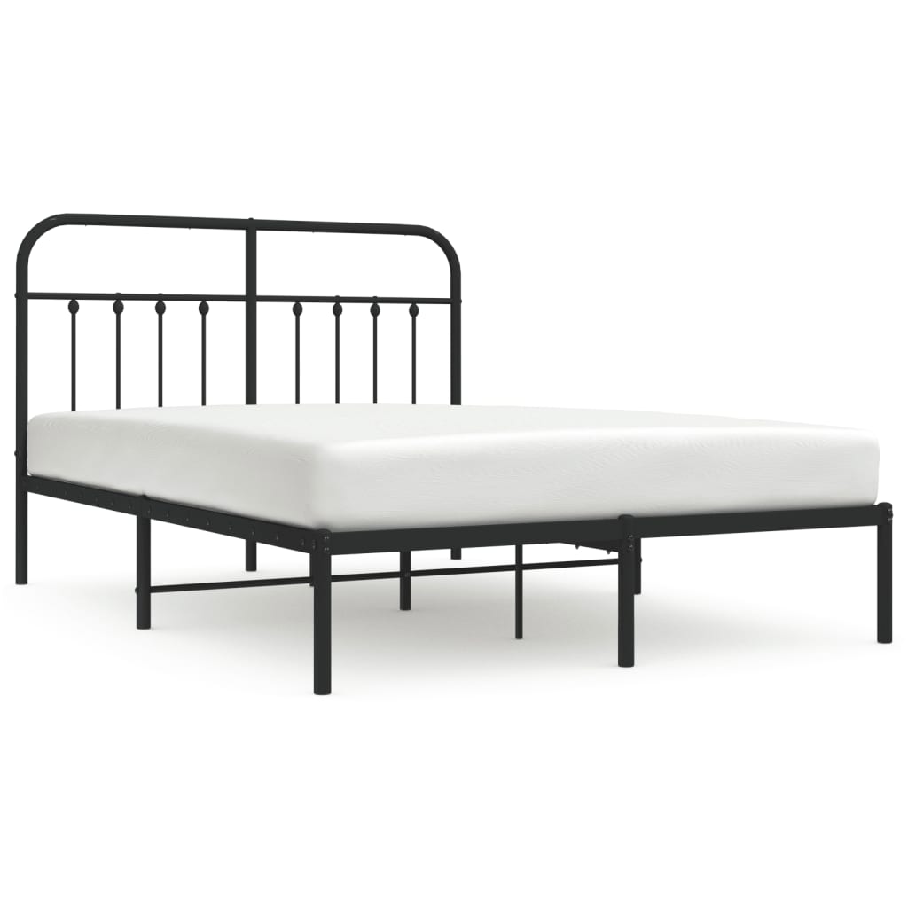 Bed Frame | Black | Powder-coated steel | 140x190 cm | Bed Frame