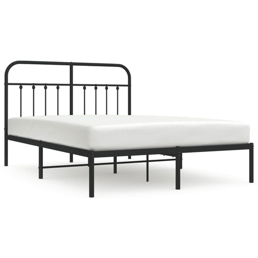 Bed Frame | Black | Powder-coated steel | 140x190 cm | Bed Frame