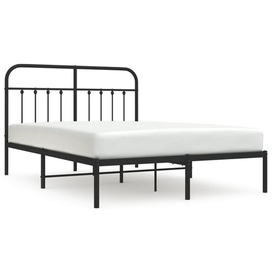 Bed Frame | Black | Steel | 140x200cm | Metal Bed Frame | Rectangular