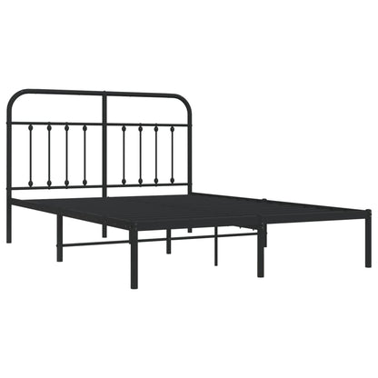 Bed Frame | Black | Steel | 140x200cm | Metal Bed Frame | Rectangular