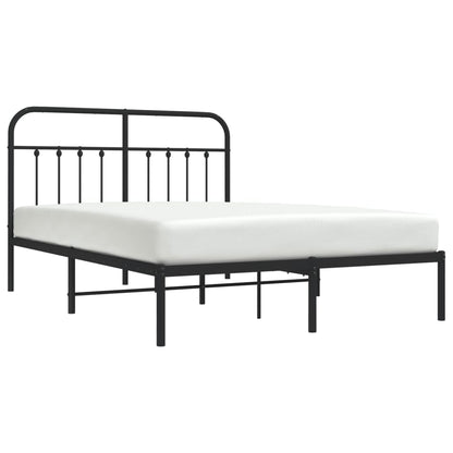 Bed Frame | Black | Steel | 140x200cm | Metal Bed Frame | Rectangular