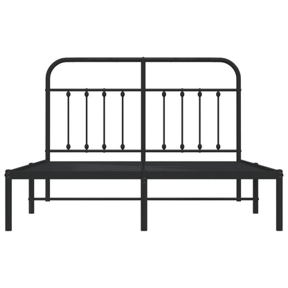 Bed Frame | Black | Steel | 140x200cm | Metal Bed Frame | Rectangular