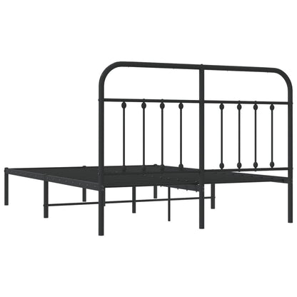 Bed Frame | Black | Steel | 140x200cm | Metal Bed Frame | Rectangular