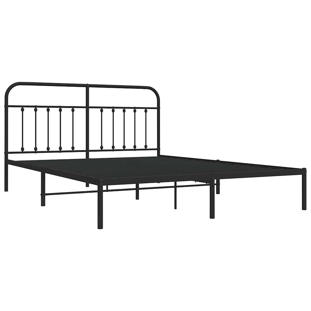 Bed Frame | Black | Steel | Double | Durable | Bed Frame | Rectangular