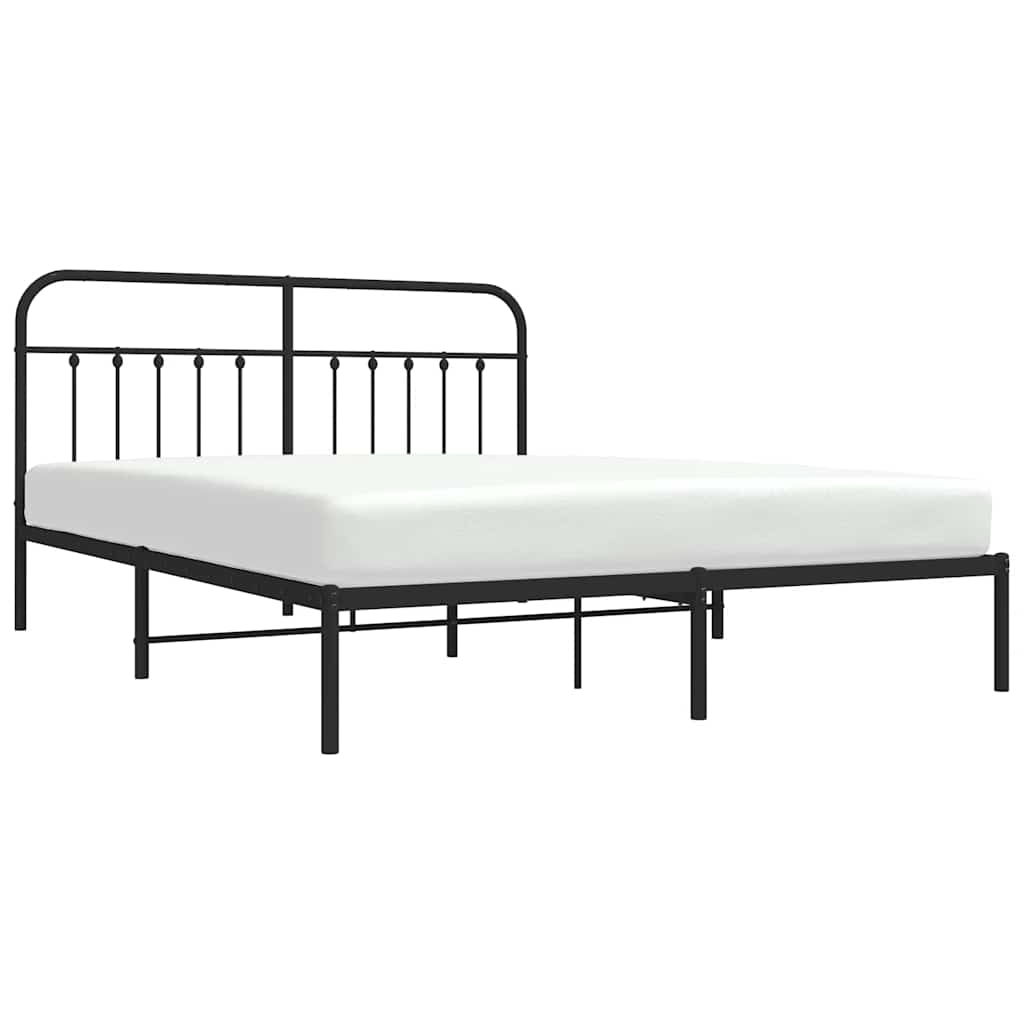 Bed Frame | Black | Steel | Double | Durable | Bed Frame | Rectangular