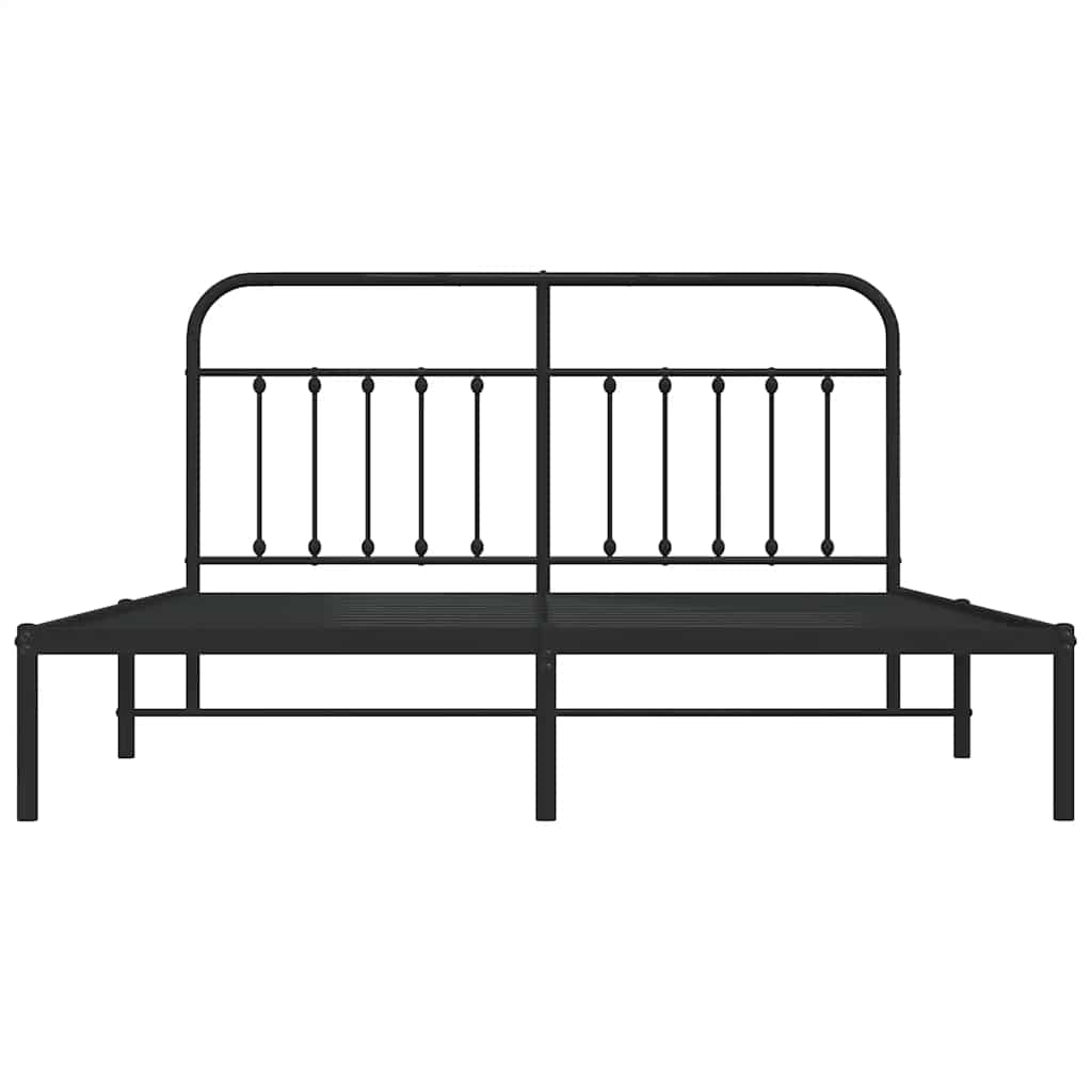 Bed Frame | Black | Steel | Double | Durable | Bed Frame | Rectangular
