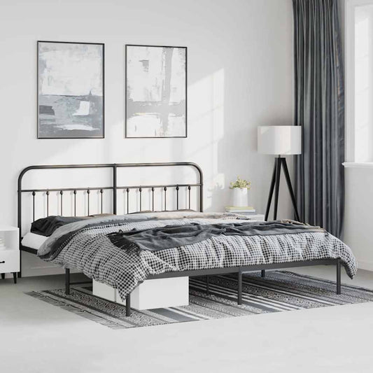 Bed Frame | Black | Steel | Double | Durable | Bed Frame | Rectangular