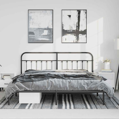 Bed Frame | Black | Steel | 193x203 cm | Bed Frame | Rectangular