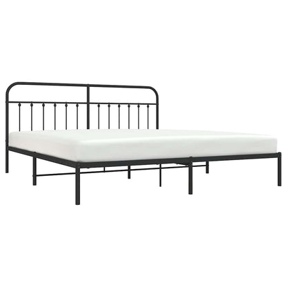 Bed Frame | Black | Steel | 193x203 cm | Bed Frame | Rectangular