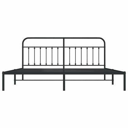 Bed Frame | Black | Steel | 193x203 cm | Bed Frame | Rectangular