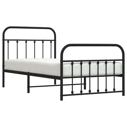 Bed Frame | Black | Powder-Coated Steel | Single | Bed Frame