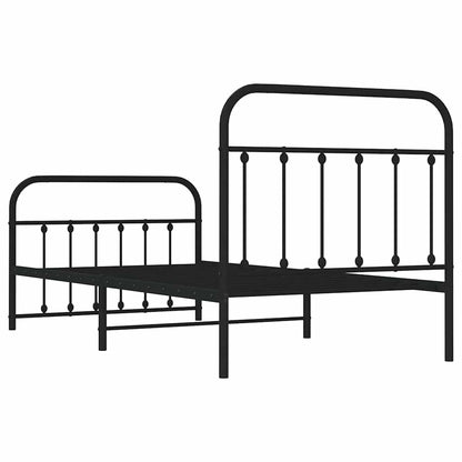 Bed Frame | Black | Powder-Coated Steel | Single | Bed Frame