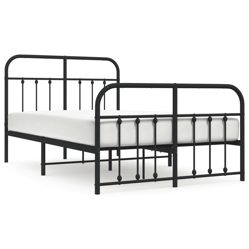 Bed Frame | Black | Powder-Coated Steel | Small Double | Bed Frame