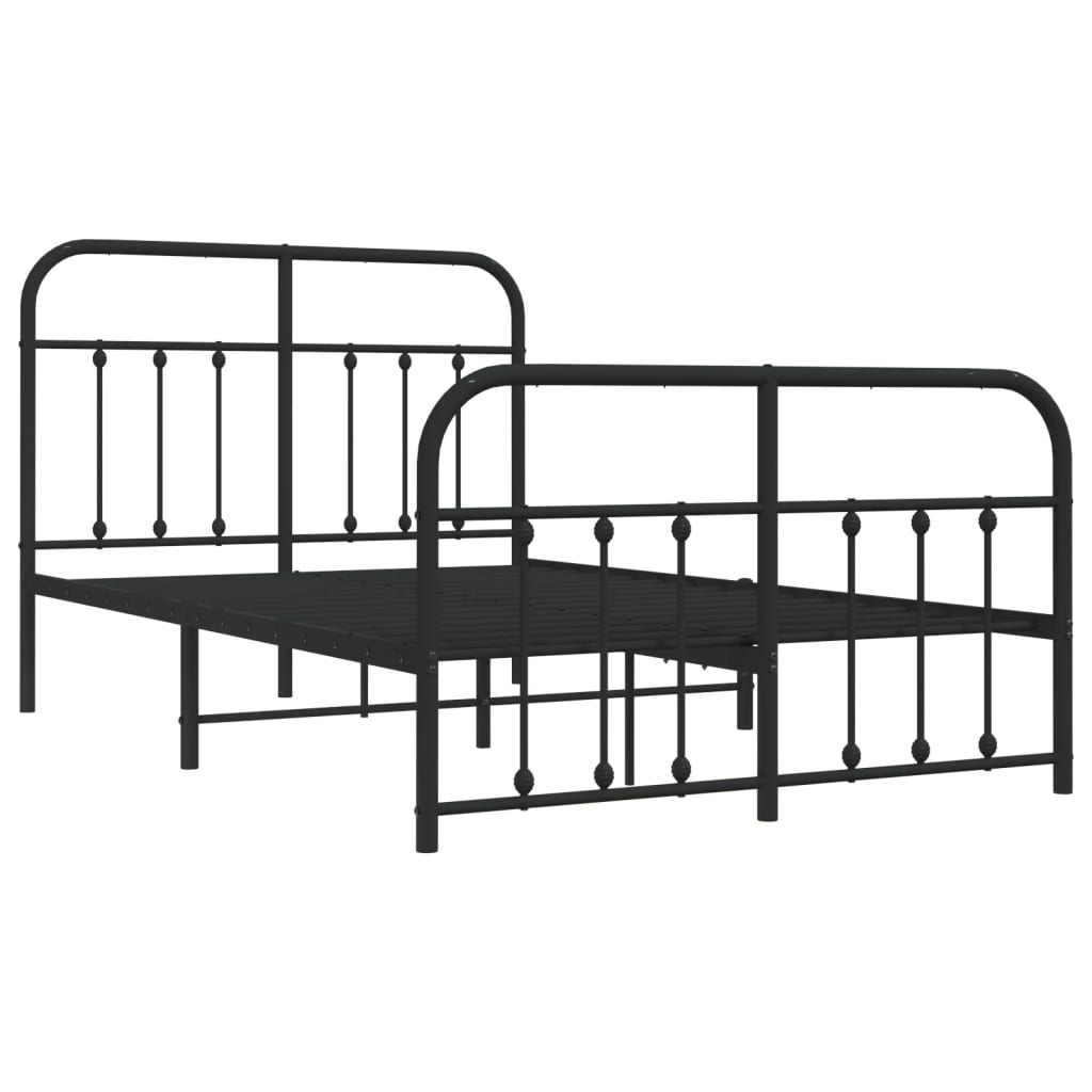 Bed Frame | Black | Powder-Coated Steel | Small Double | Bed Frame