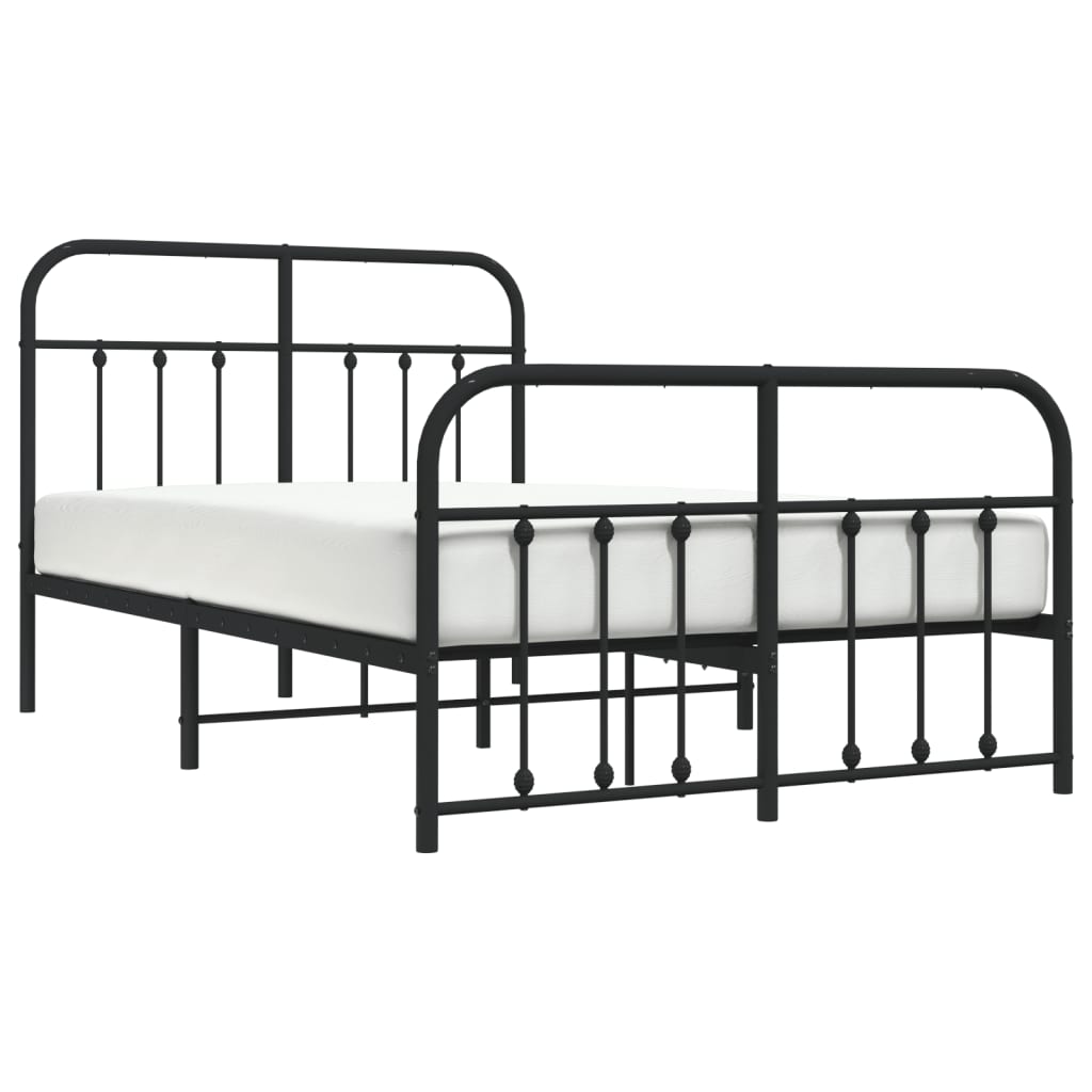 Bed Frame | Black | Powder-Coated Steel | Double | Bed Frame
