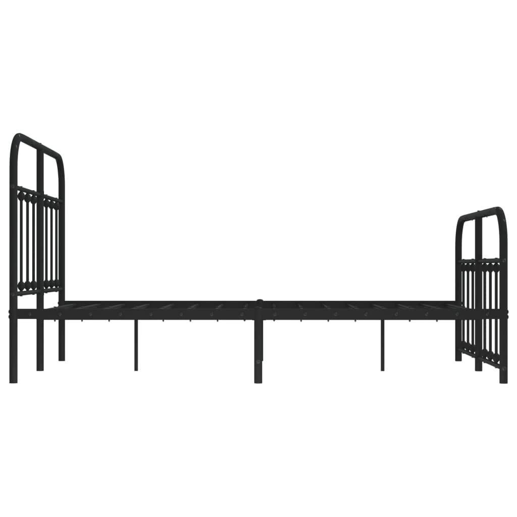 Bed Frame | Black | Powder-Coated Steel | Double | Bed Frame