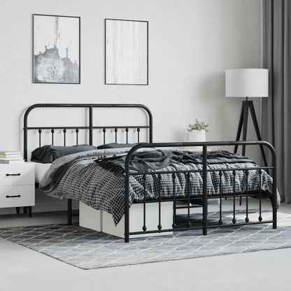 Bed Frame | Black | Bed Frame | Metal Bed Frame | Double Bed | Black Bed