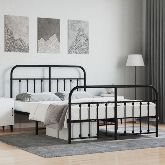 Bed Frame | Black | Bed Frame | Metal Bed Frame | Double Bed | Black Bed