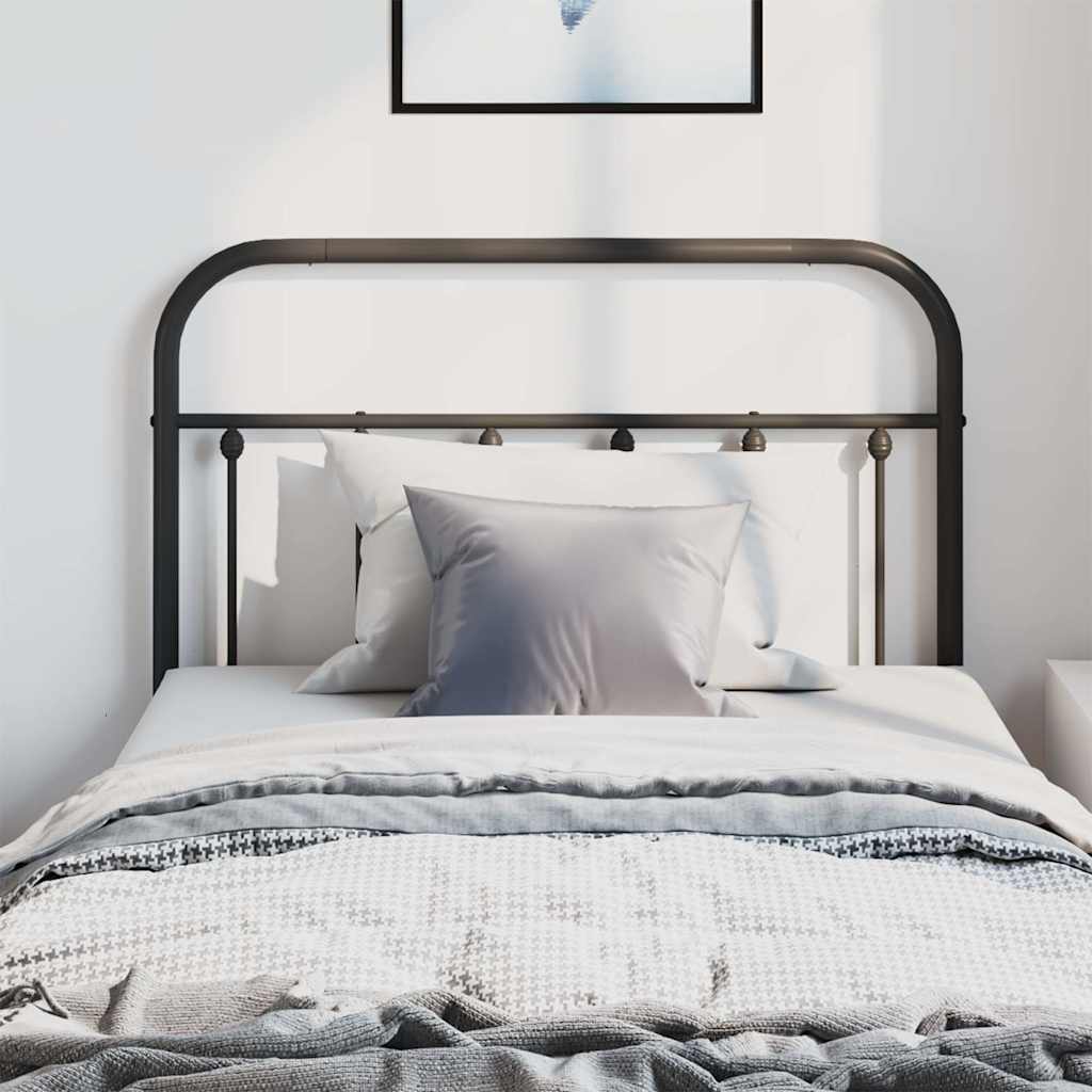 Metal Replace Headboard Black 100 cm