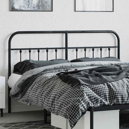 Metal Replace Headboard Black 160 cm
