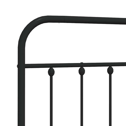 Metal Replace Headboard Black 160 cm