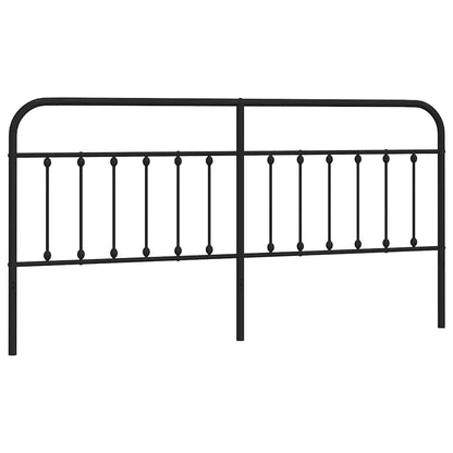 Metal Replace Headboard Black 193 cm