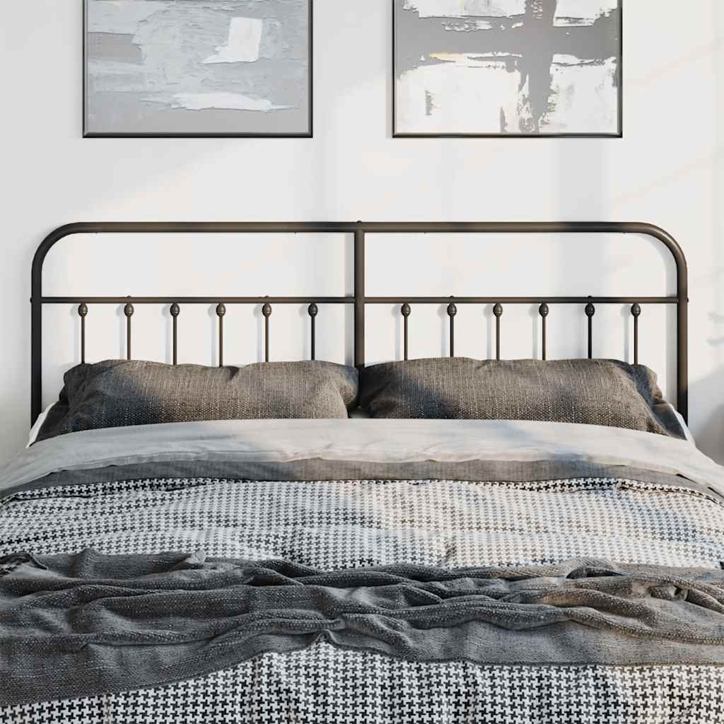 Metal Replace Headboard Black 193 cm